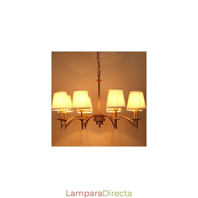 Lámparas colgantes de cristal estilo mini, tradicionales, clásicas, de metal.