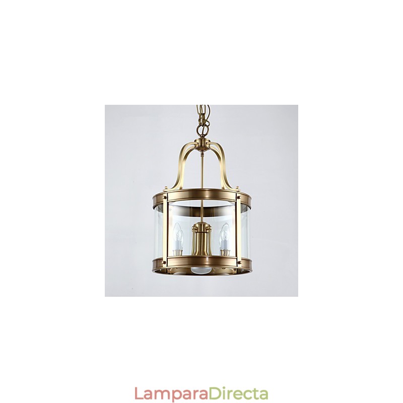 Lámparas colgantes de cristal estilo mini, tradicionales, clásicas, de metal.