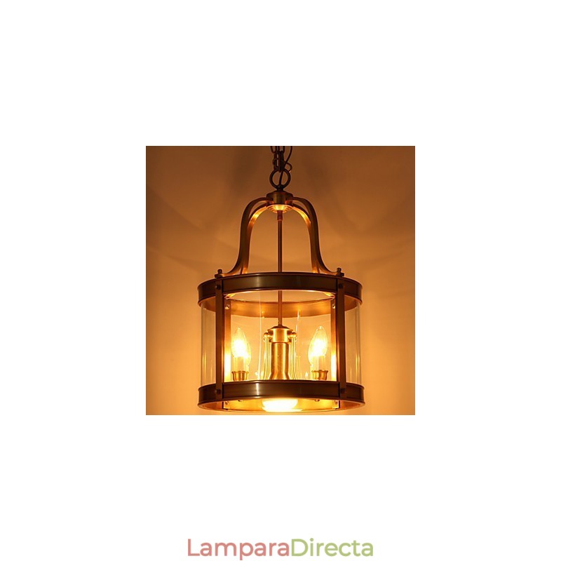 Lámparas colgantes de cristal estilo mini, tradicionales, clásicas, de metal.