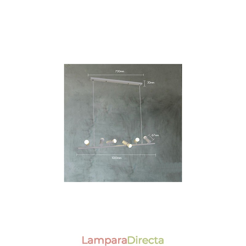 Lámpara colgante de metal con pintura estilo mini retro vintage