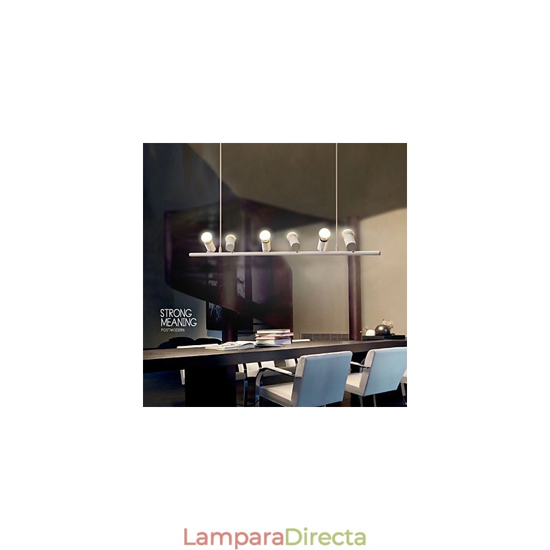 Lámpara colgante de metal con pintura estilo mini retro vintage