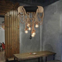 Lámparas colgantes estilo mini rústico Lodge de plástico