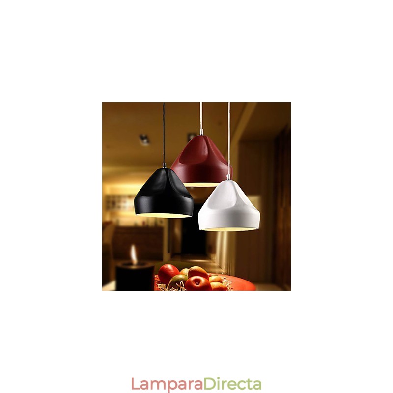Lámpara colgante de metal con pintura estilo mini retro vintage