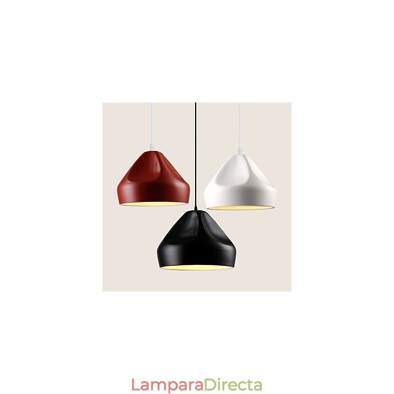 Lámpara colgante de metal con pintura estilo mini retro vintage