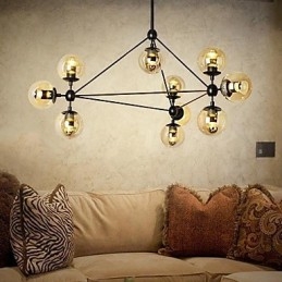 Lámparas colgantes de 10 luces, sencillas, modernas y artísticas.