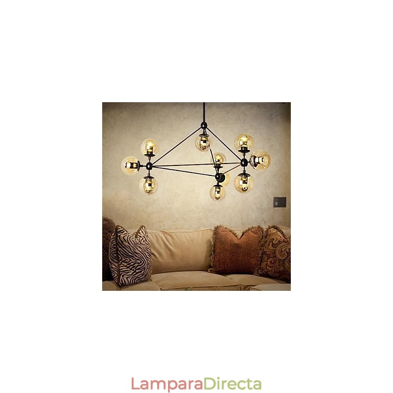 Lámparas colgantes de 10 luces, sencillas, modernas y artísticas.