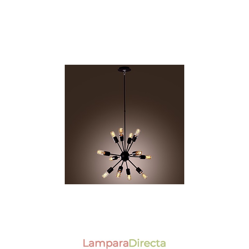 Lámpara de araña de hierro de vanguardia con 12 luces