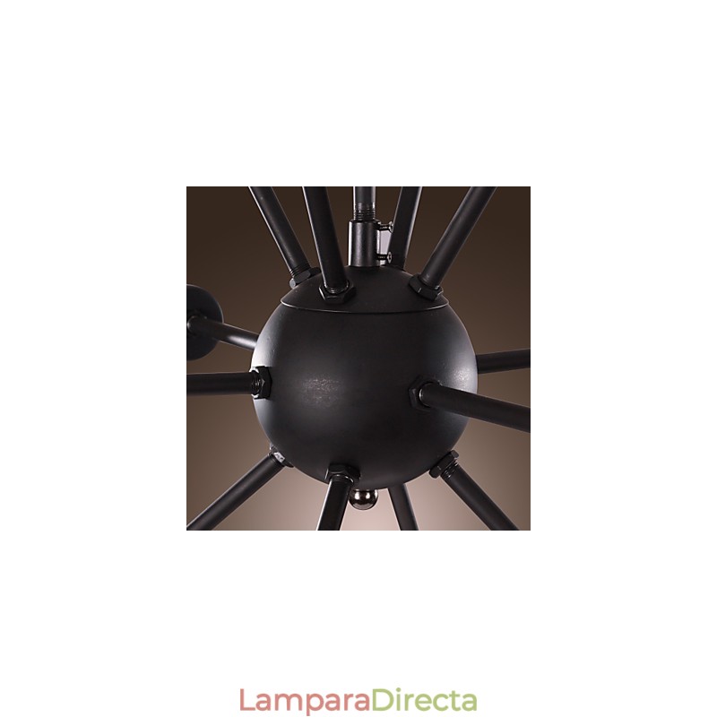Lámpara de araña de hierro de vanguardia con 12 luces