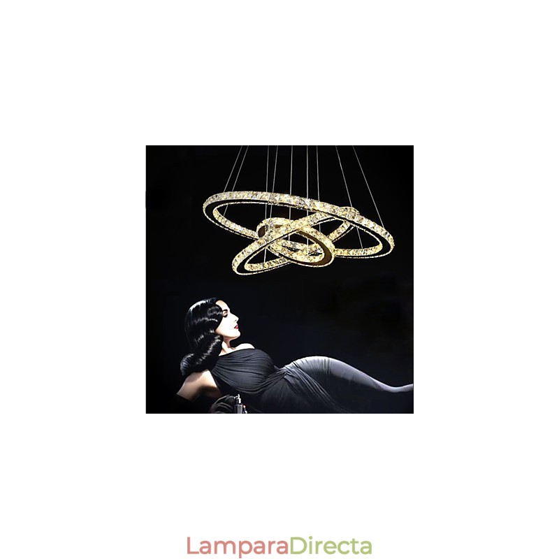 Lámparas colgantes de cristal modernas y contemporáneas de metal.