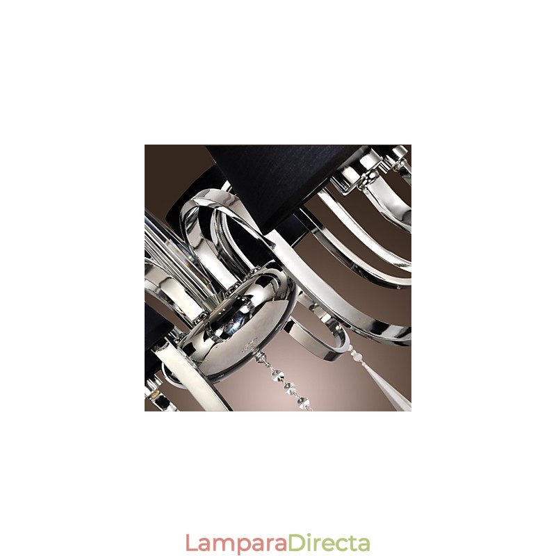 Lámpara de araña moderna, contemporánea, tradicional, clásica, rústica, estilo cabaña, vintage, estilo isla de campo, de metal cromado