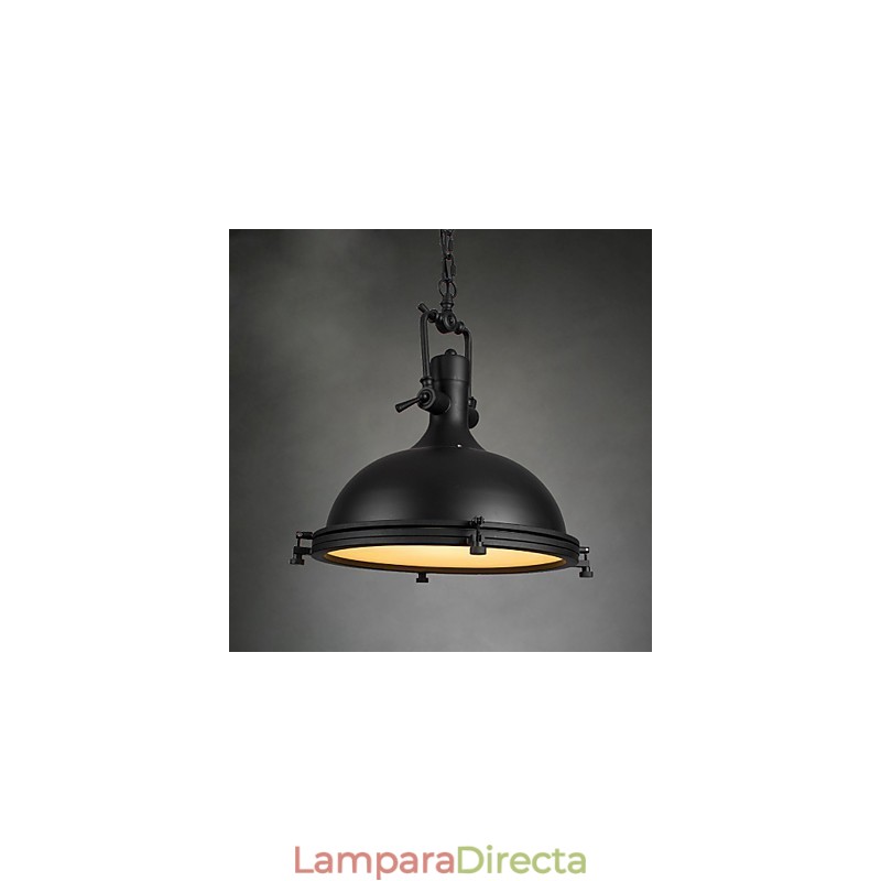 Lámpara colgante industrial individual, estilo loft, de metal vintage.