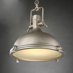 Lámpara colgante industrial individual, estilo loft, de metal vintage.