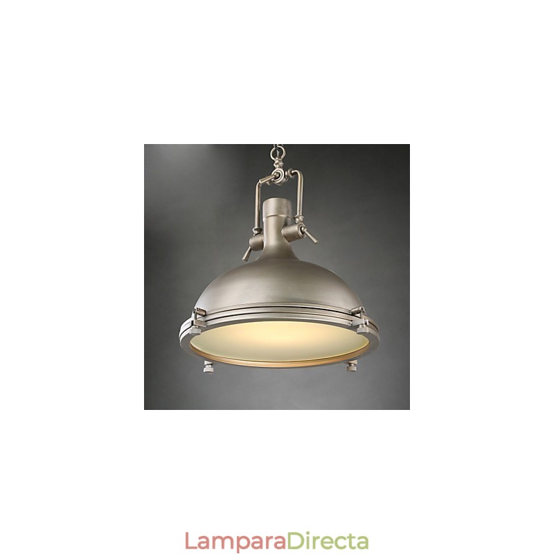 Lámpara colgante industrial individual, estilo loft, de metal vintage.