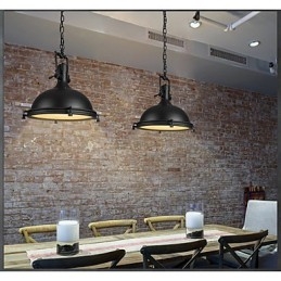 Lámpara colgante industrial individual, estilo loft, de metal vintage.