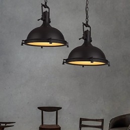 Lámpara colgante industrial individual, estilo loft, de metal vintage.