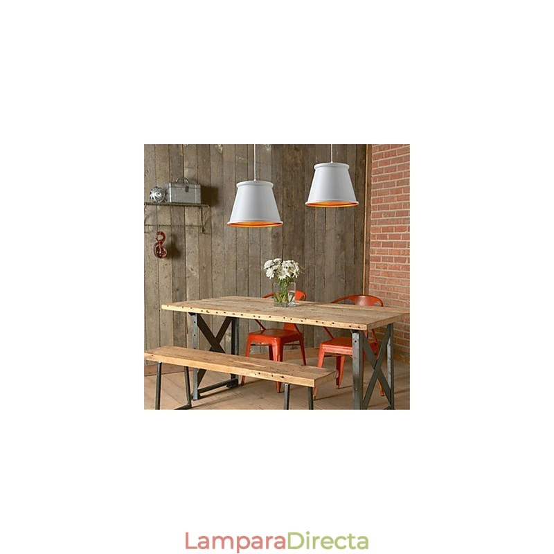 Lámpara colgante de metal con pintura estilo mini rústico clásico de estilo vintage