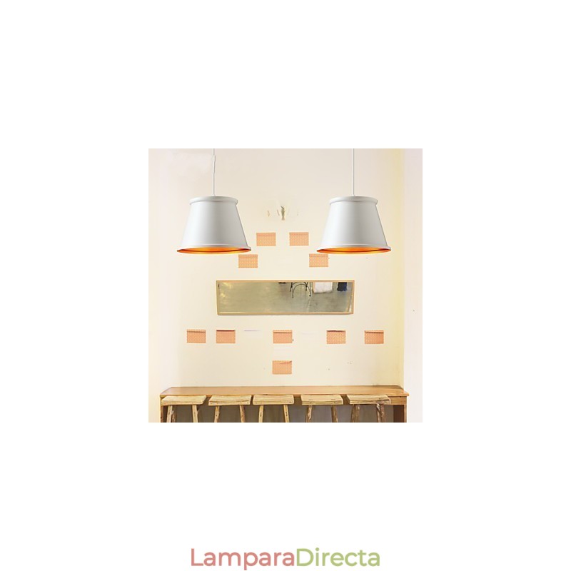 Lámpara colgante de metal con pintura estilo mini rústico clásico de estilo vintage