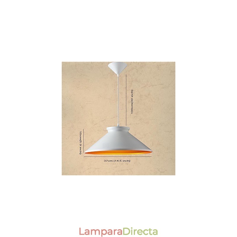 Lámpara colgante de metal con pintura estilo mini retro tradicional vintage