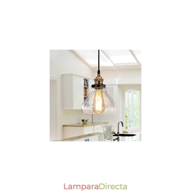 Lámpara colgante clásica tradicional vintage retro estilo globo