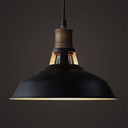 Lámpara colgante industrial vintage de metal mini, 1 luz, multicolor opcional