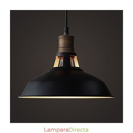 Lámpara colgante industrial vintage de metal mini, 1 luz, multicolor opcional Lámpara colgante industrial vintage de metal mini, 1 luz, multicolor opcional
