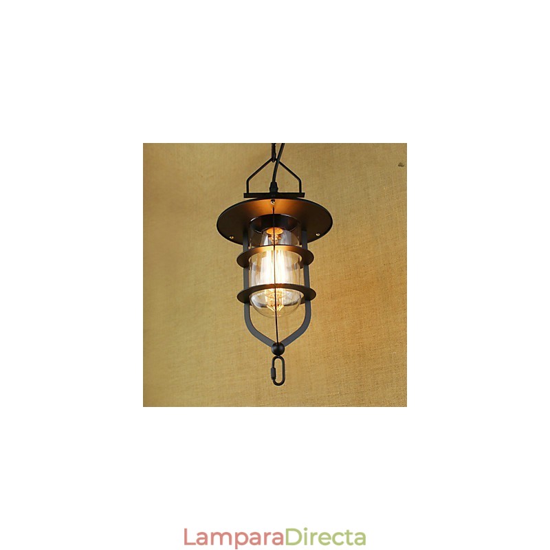 Lámpara colgante industrial estilo pastoral rústico retro americano