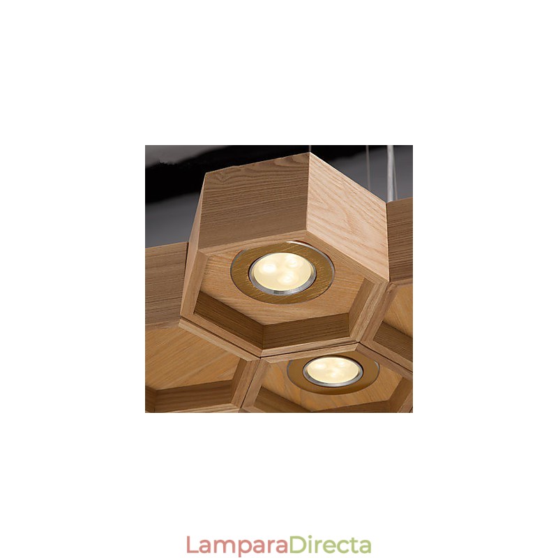Lámparas colgantes de madera rústica de bambú