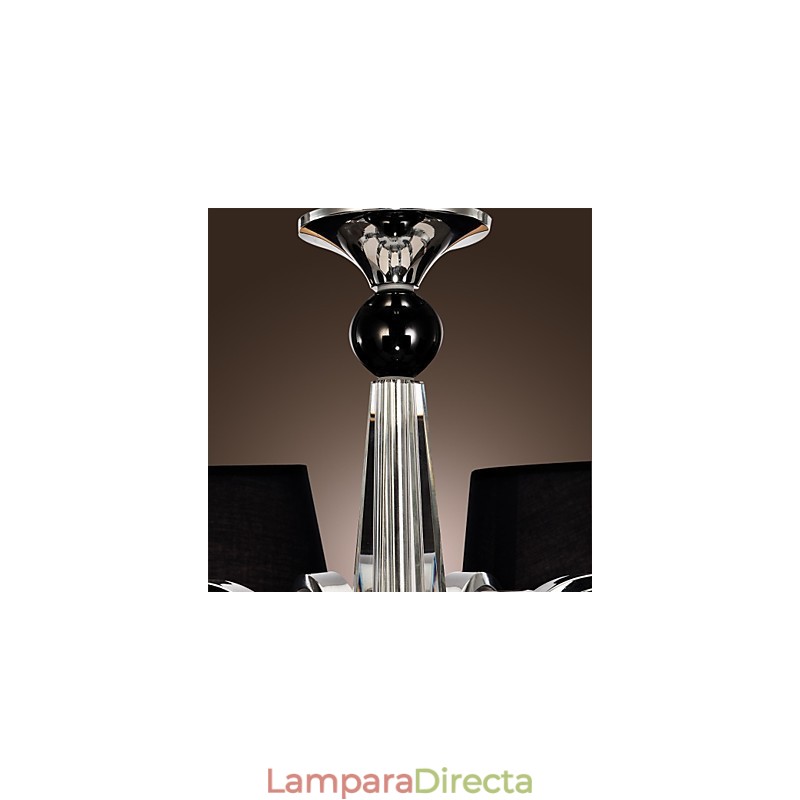 Lámpara de araña moderna, contemporánea, tradicional, clásica, rústica, estilo cabaña, vintage, estilo isla de campo, de metal cromado