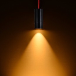 Lámpara colgante mini de 1 luz anodizada negra con aluminio