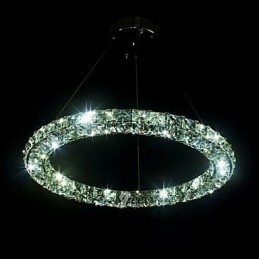 Lámpara colgante de cristal moderna de 40 cm de diámetro y tres lados, de cristal K9, para interiores.
