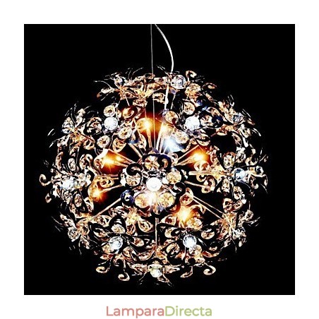 Lámpara colgante moderna contemporánea de cristal cromado Lámpara colgante moderna contemporánea de cristal cromado