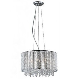 Lámpara colgante de cristal con 7 luces en forma de cilindro