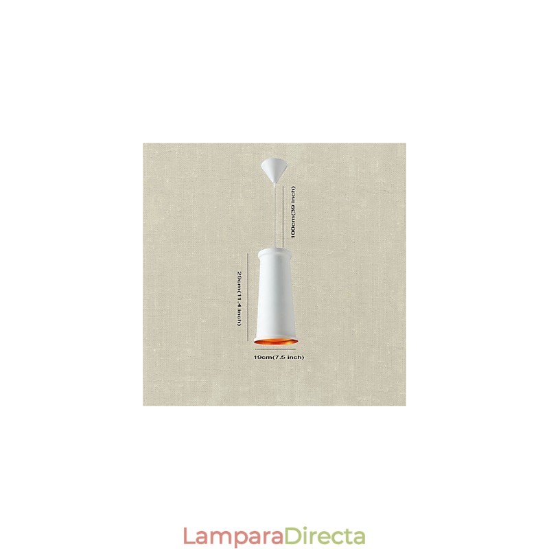 Lámpara colgante de metal con pintura estilo mini rústico clásico vintage