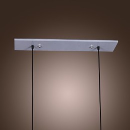 Lámpara colgante moderna de cristal con dos luces y diseño de botella transparente