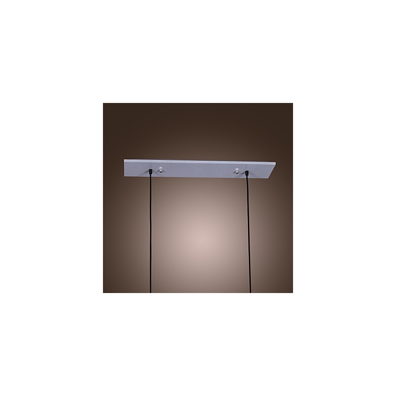 Lámpara colgante moderna de cristal con dos luces y diseño de botella transparente
