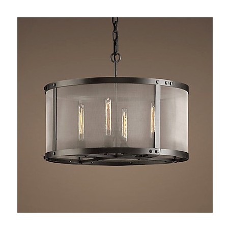 Lámpara colgante de 4 luces con pantalla transparente Lámpara colgante de 4 luces con pantalla transparente