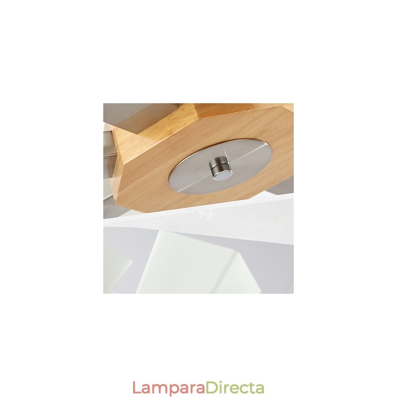 Lámparas colgantes de madera rústica de bambú