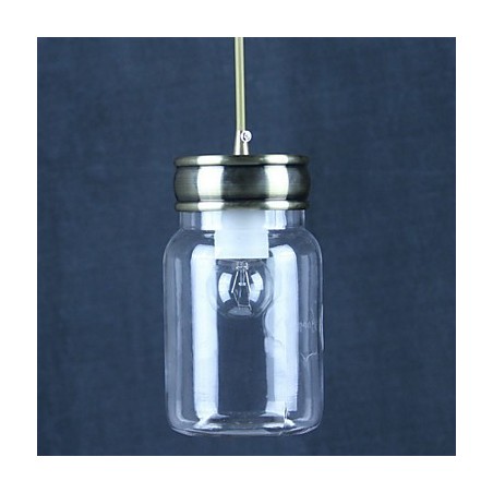 Lámpara colgante de vidrio galvanizado estilo campestre para garaje Lámpara colgante de vidrio galvanizado estilo campestre para garaje