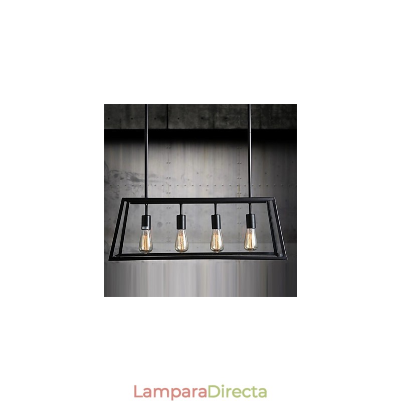 Lámpara de araña de metal galvanizado estilo rústico estilo cabaña