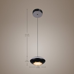 Lámpara colgante de alta calidad con diseño de platillo volador moderno de 9 W para cafetería