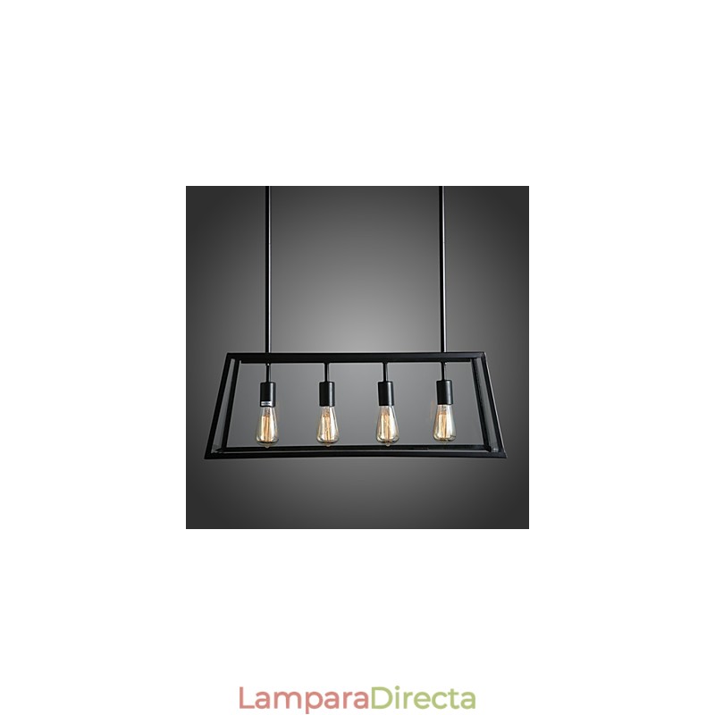 Lámpara de araña de metal galvanizado estilo rústico estilo cabaña