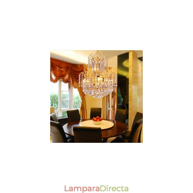 Lámpara de araña de cristal de lujo con 7 luces