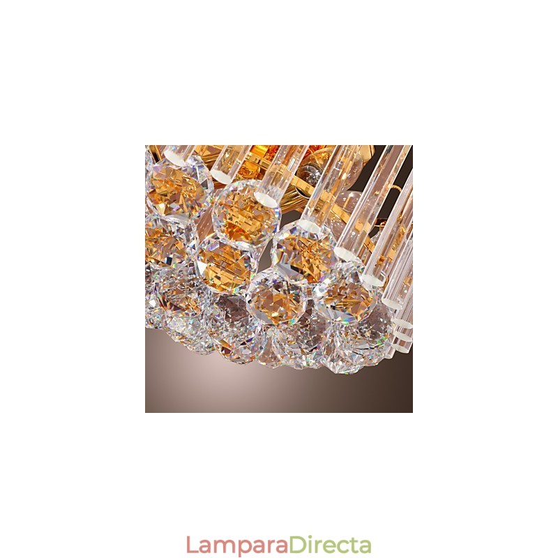 Lámpara de araña de cristal de lujo con 7 luces