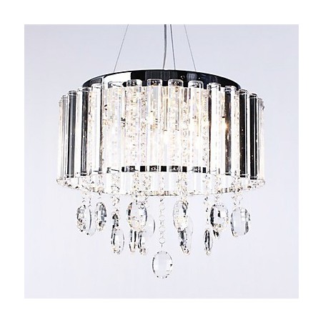 Lámpara colgante de cristal con 3 luces Lámpara colgante de cristal con 3 luces