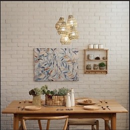 Lámpara de araña de 5 luces con diseño retro creativo de cuerda de jaula