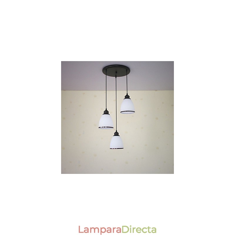 Lámpara colgante de metal estilo retro mini