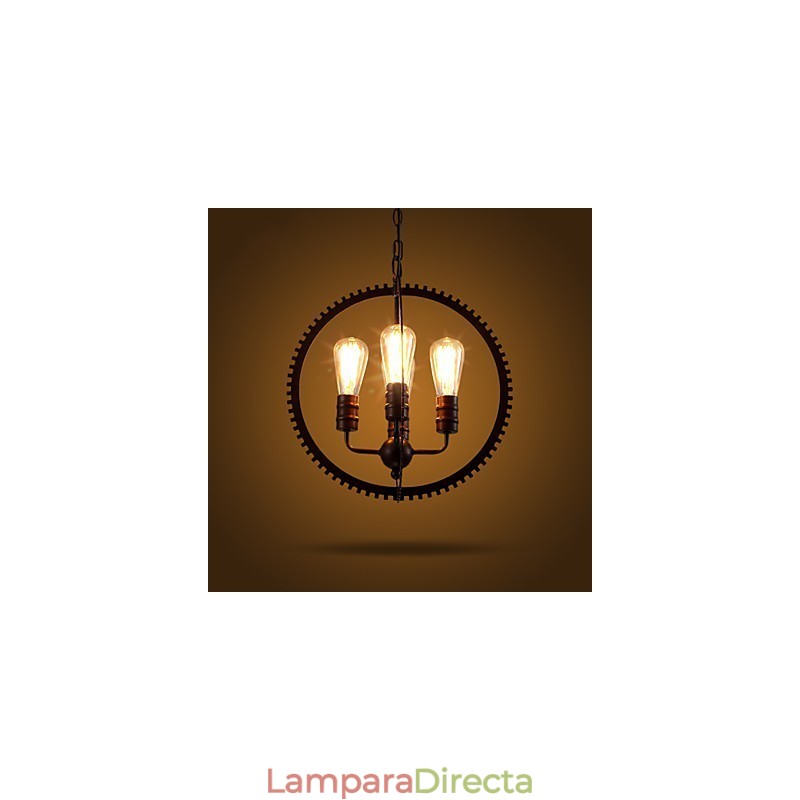 Lámparas colgantes retro creativas de hierro forjado estilo americano