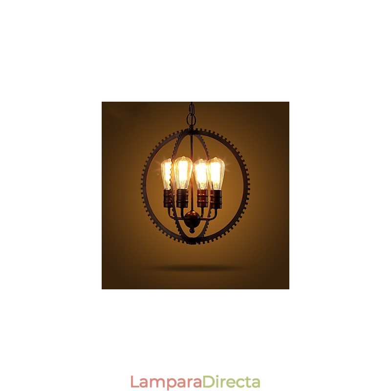 Lámparas colgantes retro creativas de hierro forjado estilo americano