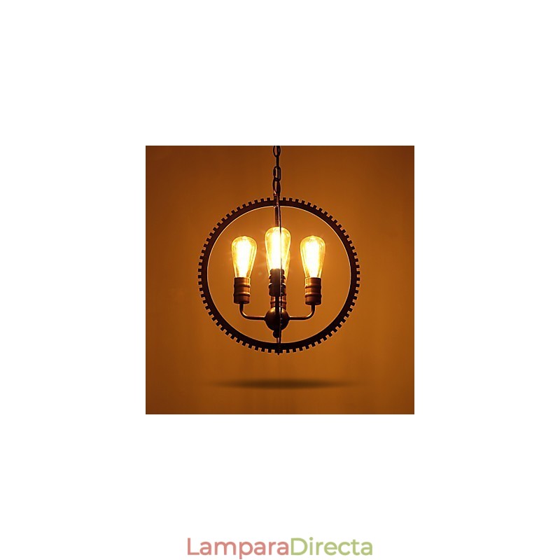 Lámparas colgantes retro creativas de hierro forjado estilo americano