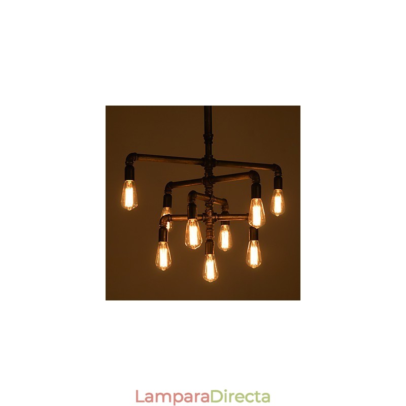 Lámpara colgante de tubo de ajuste largo